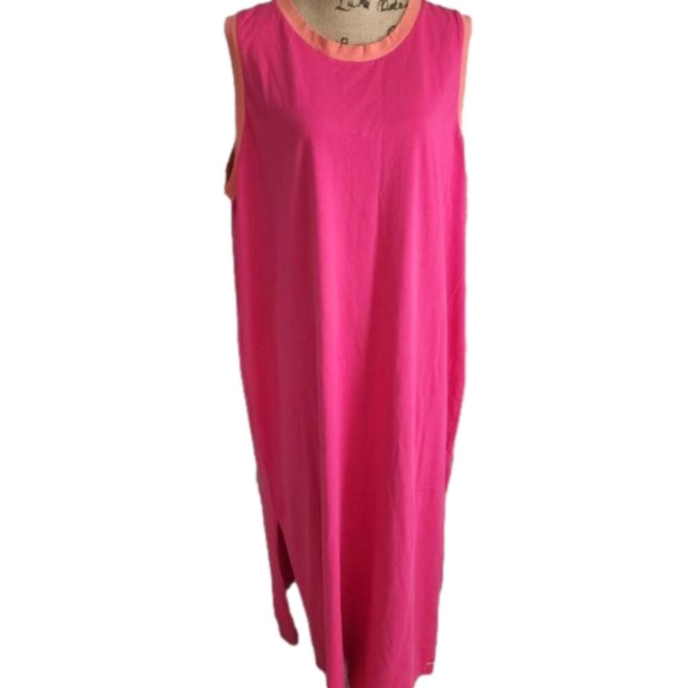 Calvin klein pink and orange comfy soft stretchy maxi dress plus size 2X NEW!!!